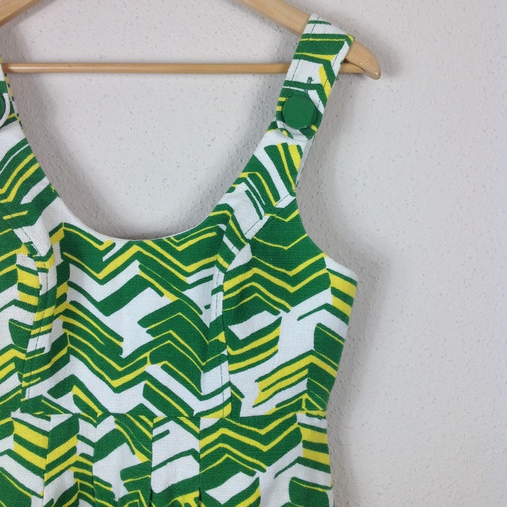 Tibi Sleeveless Geometric Print Dress